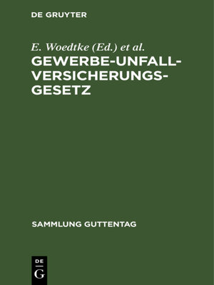 cover image of Gewerbe-Unfallversicherungsgesetz